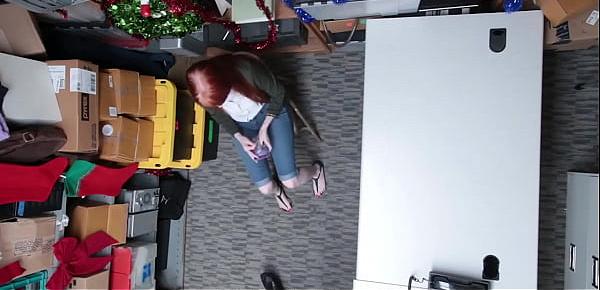  Slut Young Redhead Masturbated and Fucked by Mall Cop - Krystal Orchid